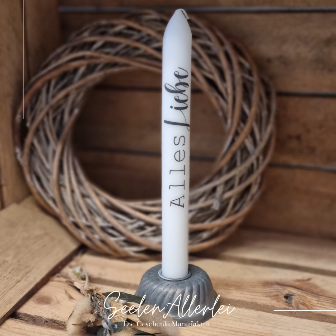 KERZENHALTER Twist zink für Stabkerzen