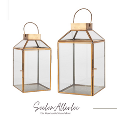 Beispielfoto der Laternen in Messingoptik von IB laursen