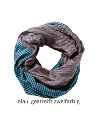 Herbstlicher Halstuch/Schal 100% Baumwolle blau