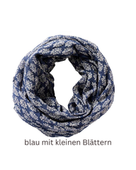 Herbstlicher Halstuch/Schal 100% Baumwolle blau