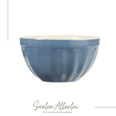 Müslischale Cornflower Farbe der Mynte Serie von IBlaursen - außen Relief - innen butter cream farbend