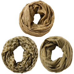 Halstücher als Detailaufnahme in Unterschiedlichen Brauntönen