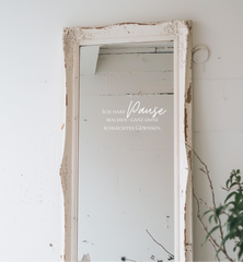 Spiegelaufkleber Affirmation Wunschtext