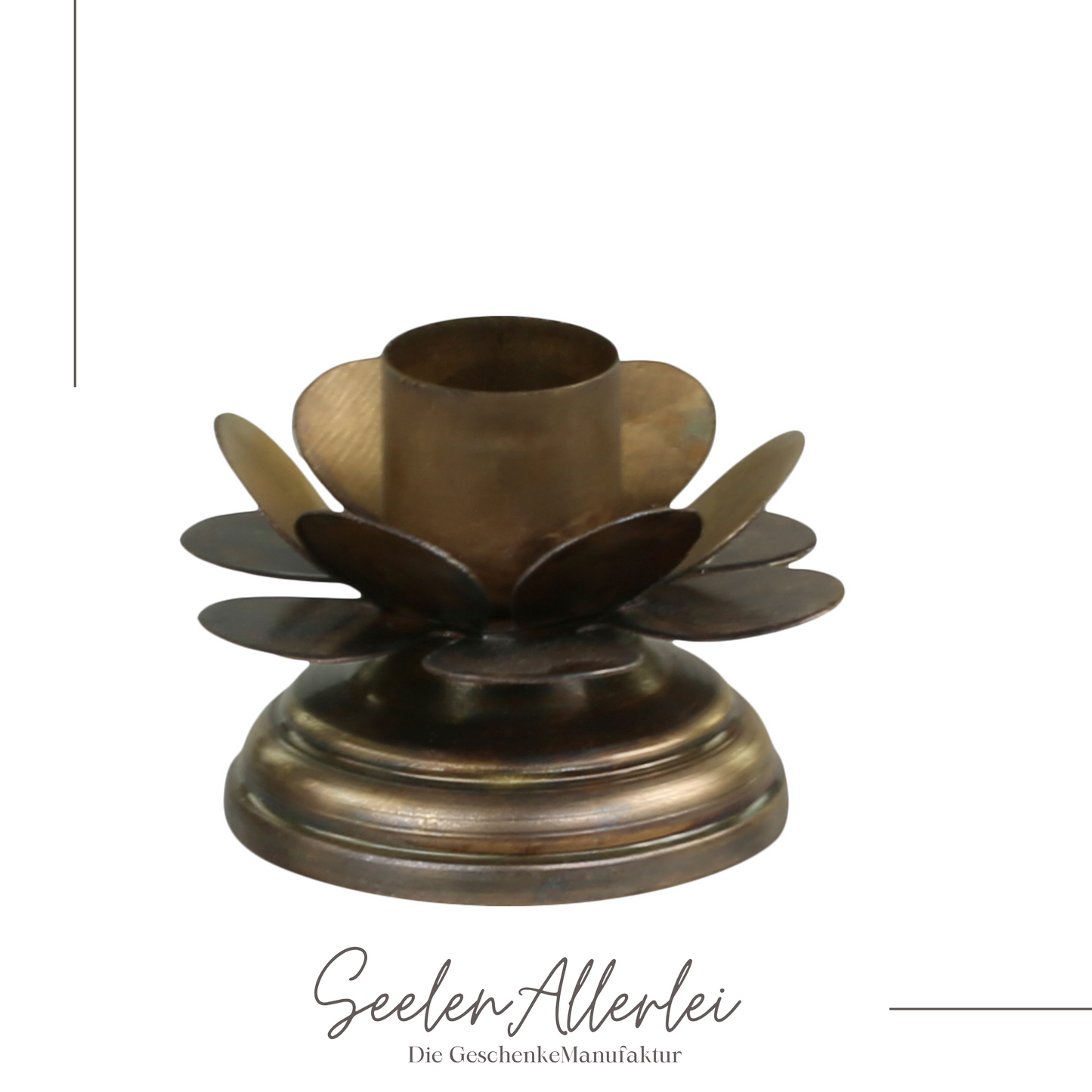 Kerzenhalter von Chic Antique aus messing in Blumenform