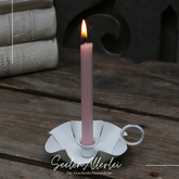 Kammerleuchte für Spitzkerzen Antik-Weiß