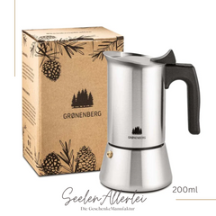 Espressokocher von Groenenberg 200ml auf weißem Hintergrund