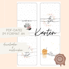 Karten & Geschenkanhänger Set DIY HerzensMensch