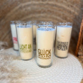 Cera lights mit Sprüchen in verschiedenen Farben