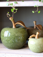 Keramik Deko Apfel in 2 Größen