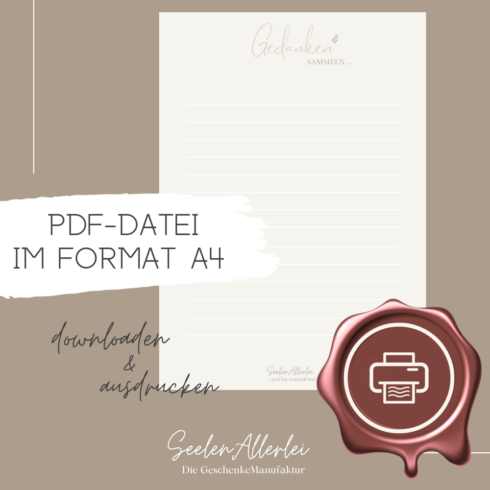 Beispiel des Downloadartikel Notizzettel Gedanken sammeln