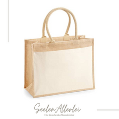 große Markttasche stehend vor weißem Hintergrund ohne Aufschrift zum Individualisieren