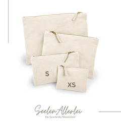 Beispiele Taschengröße von xs bis L Accessoire Bag natur canvas