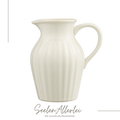 Keramik Krug Mynte English Rose rosa IB Laursen klassische Rillen Design