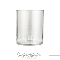 Klares Kerzenglas von IB Laursen ohne Dekoration, Windlicht für Stabkerzen 15cm hoch
