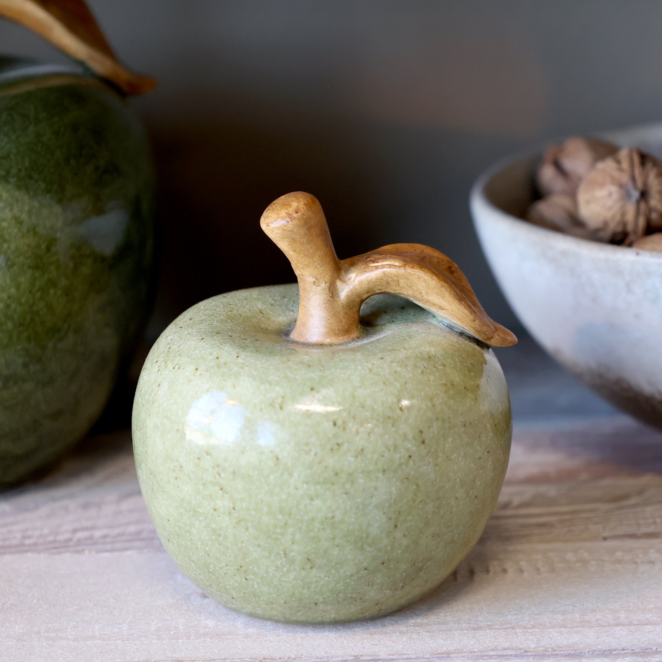 Keramik Deko Apfel in 2 Größen