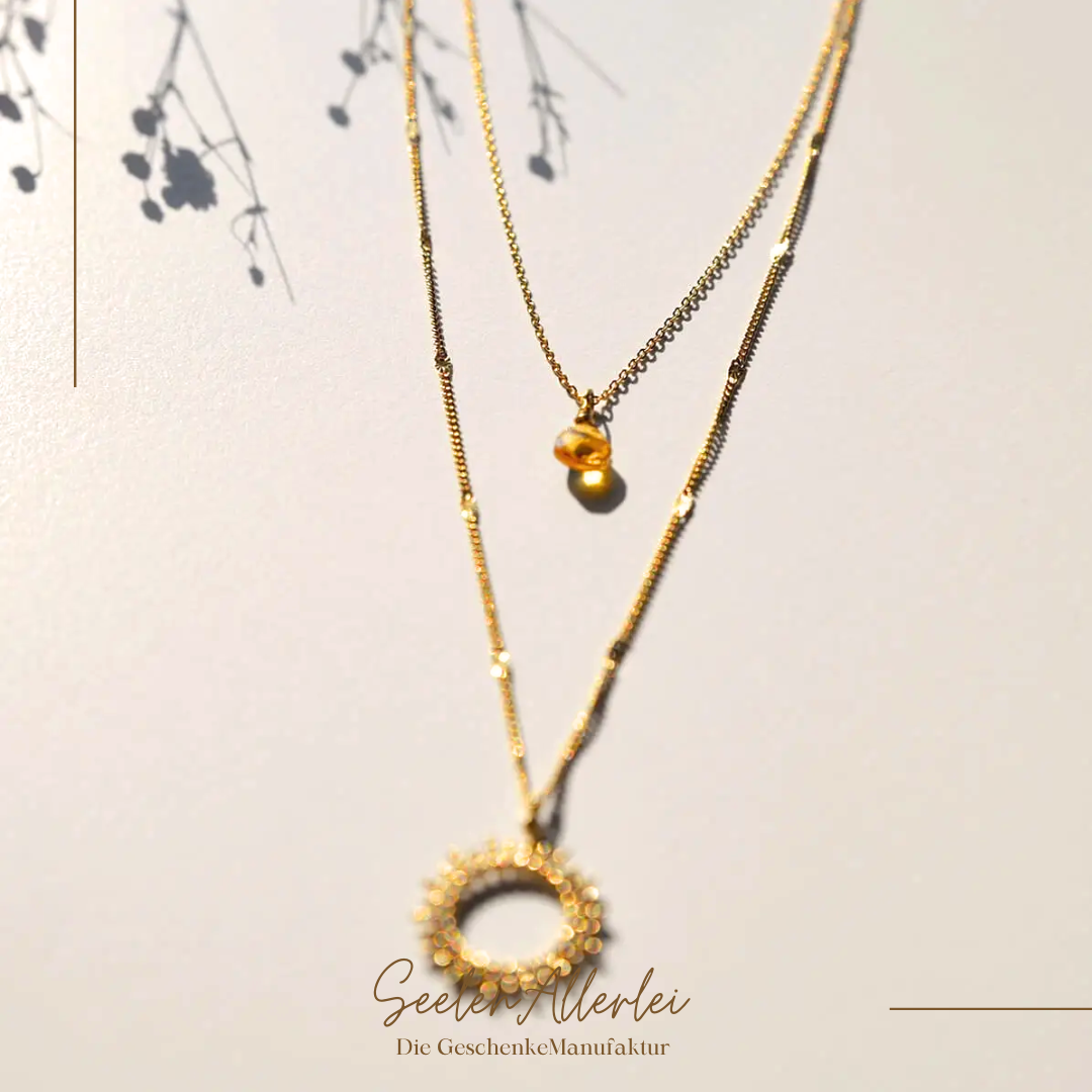 VINOOS Schmuckkollektion aus Weinglas - HALSKETTE SONNE