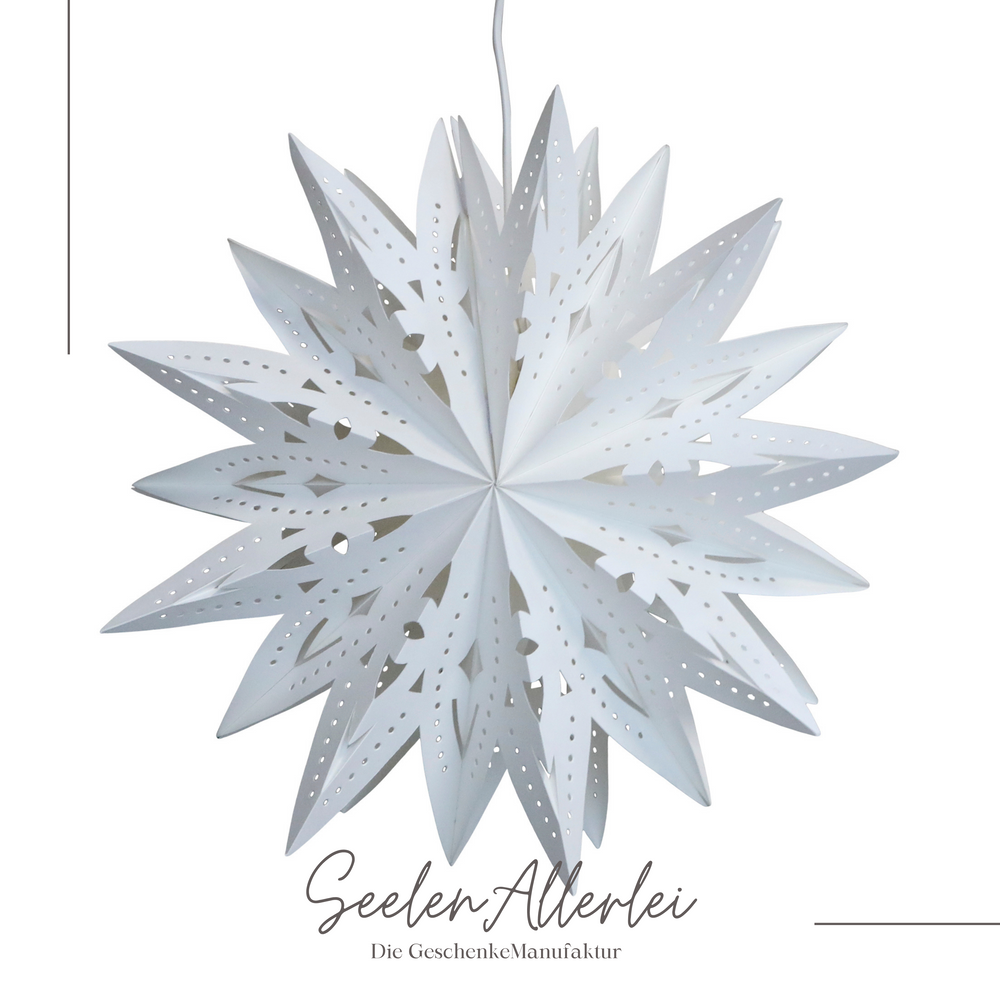 produktfoto vor weißem Hintergrund vom Leuchtstern vintage