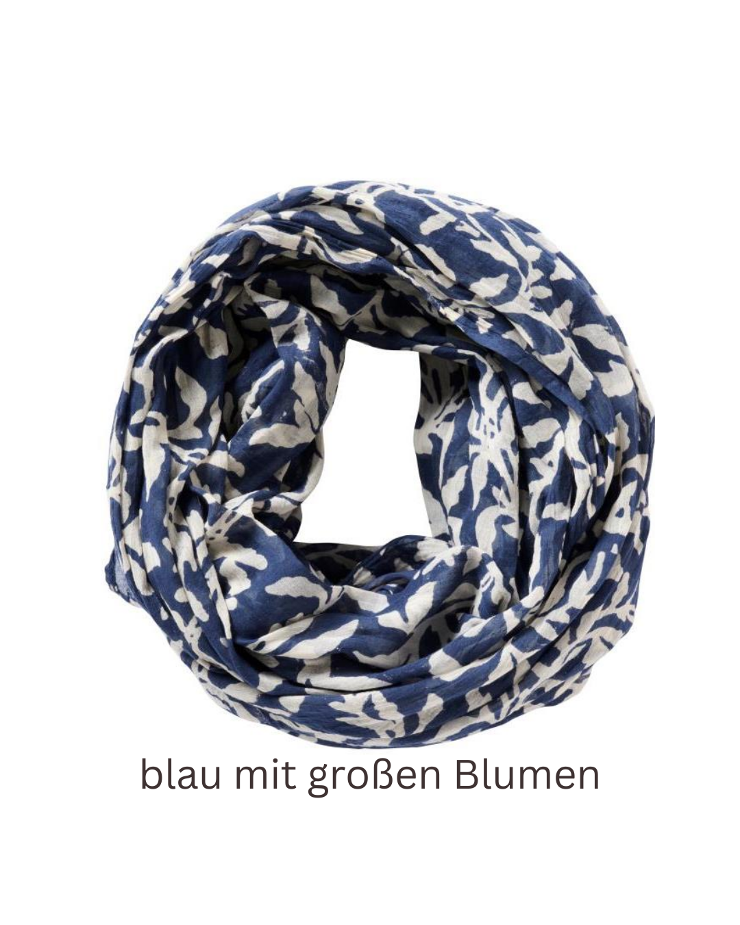 Herbstlicher Halstuch/Schal 100% Baumwolle blau