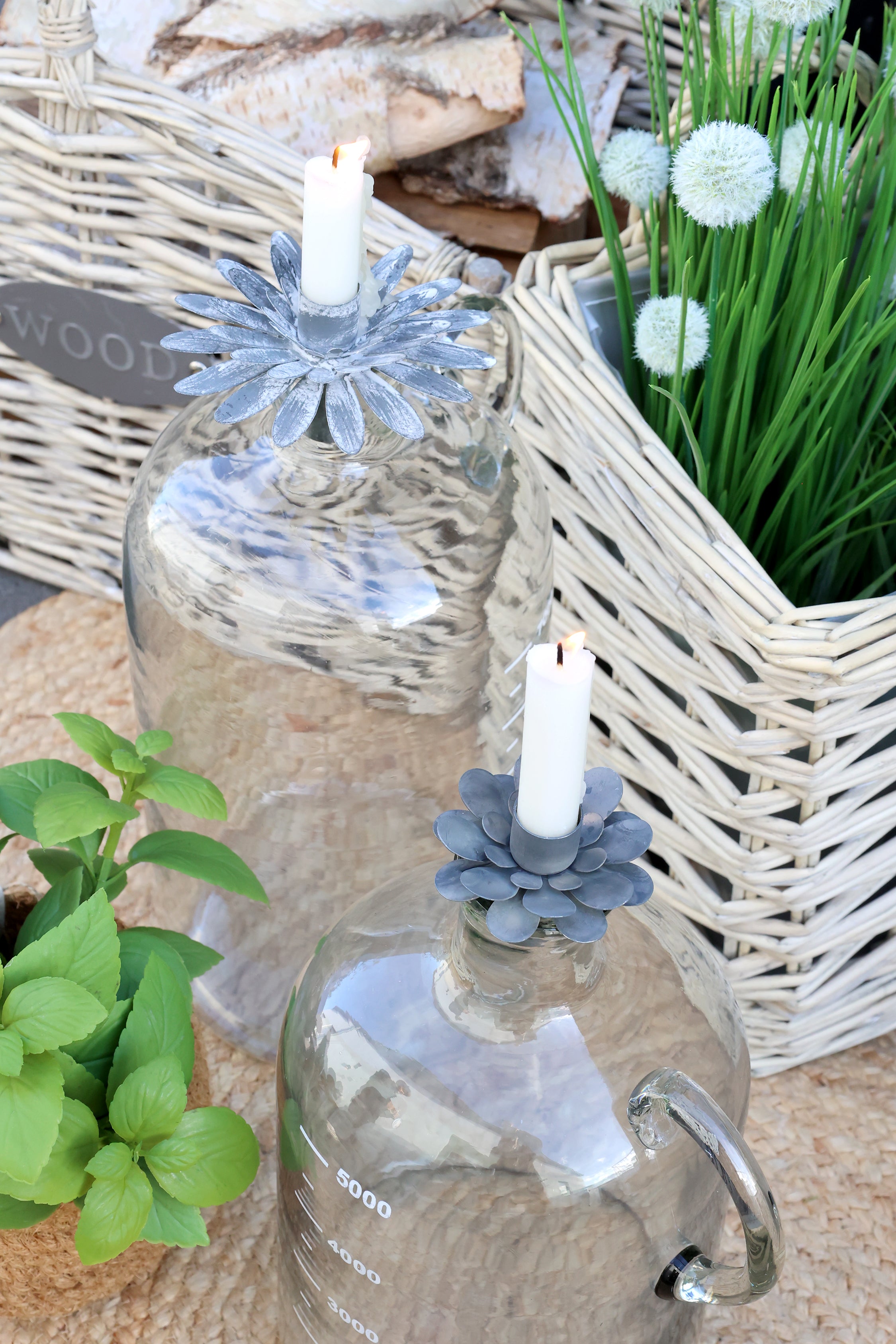 KERZENHALTER für Flaschen "Blume"