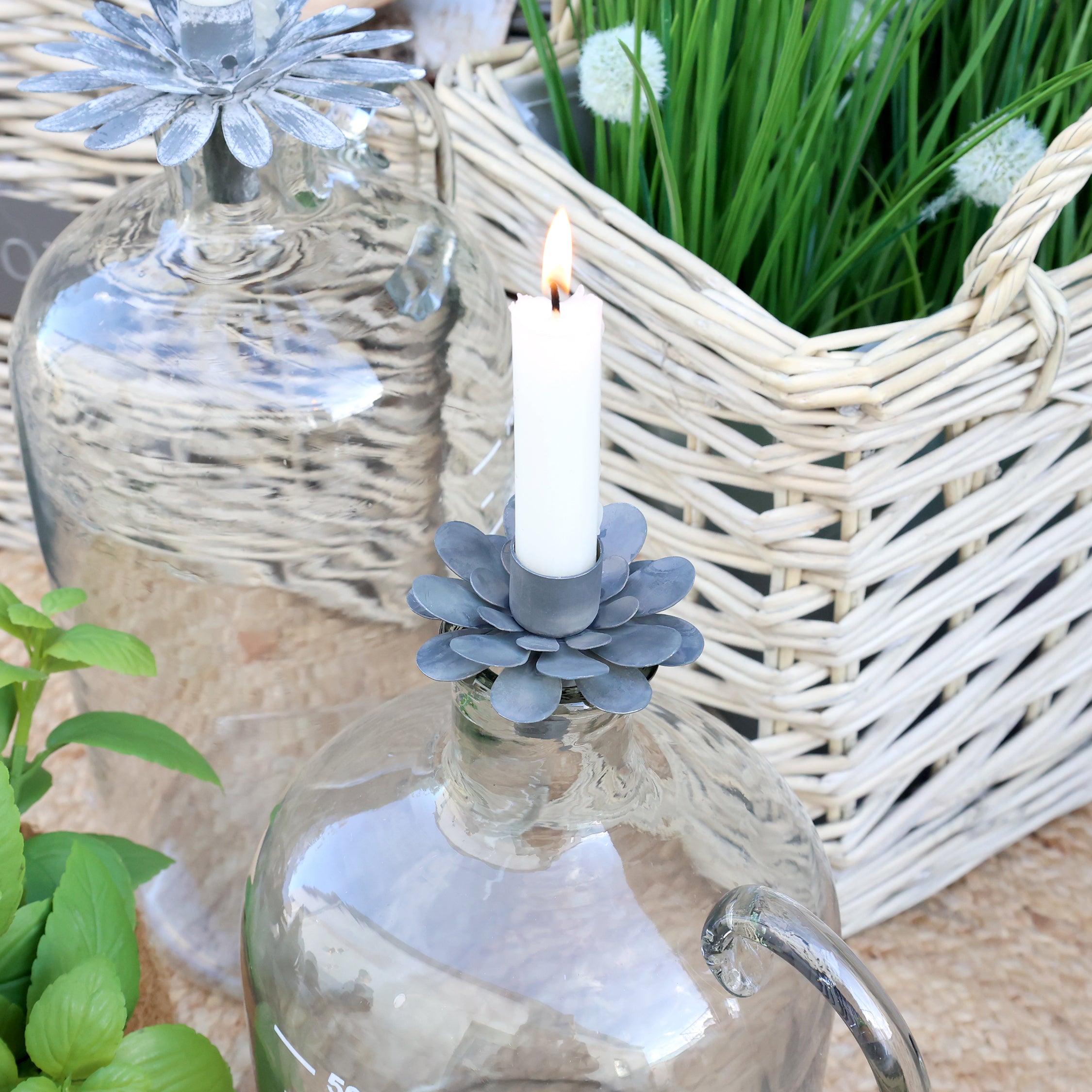 KERZENHALTER für Flaschen "Blume"
