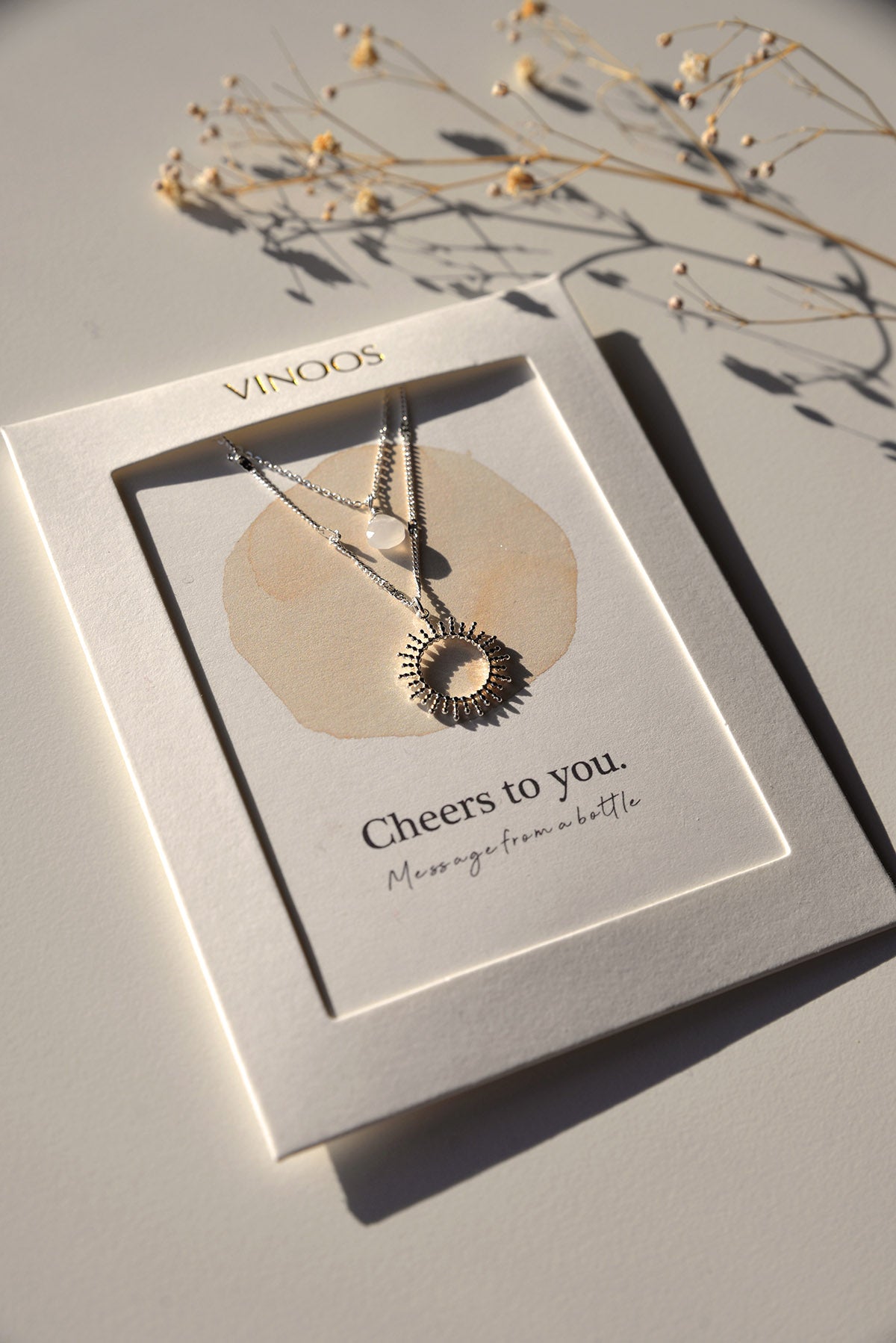 VINOOS Schmuckkollektion aus Weinglas - HALSKETTE SONNE