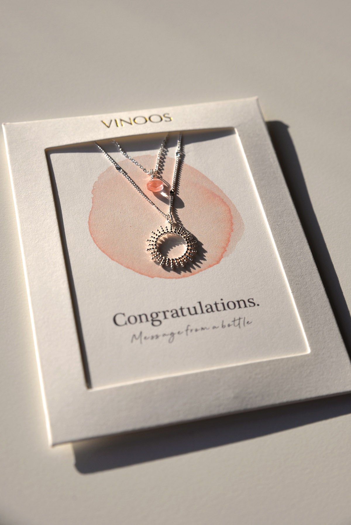 VINOOS Schmuckkollektion aus Weinglas - HALSKETTE SONNE