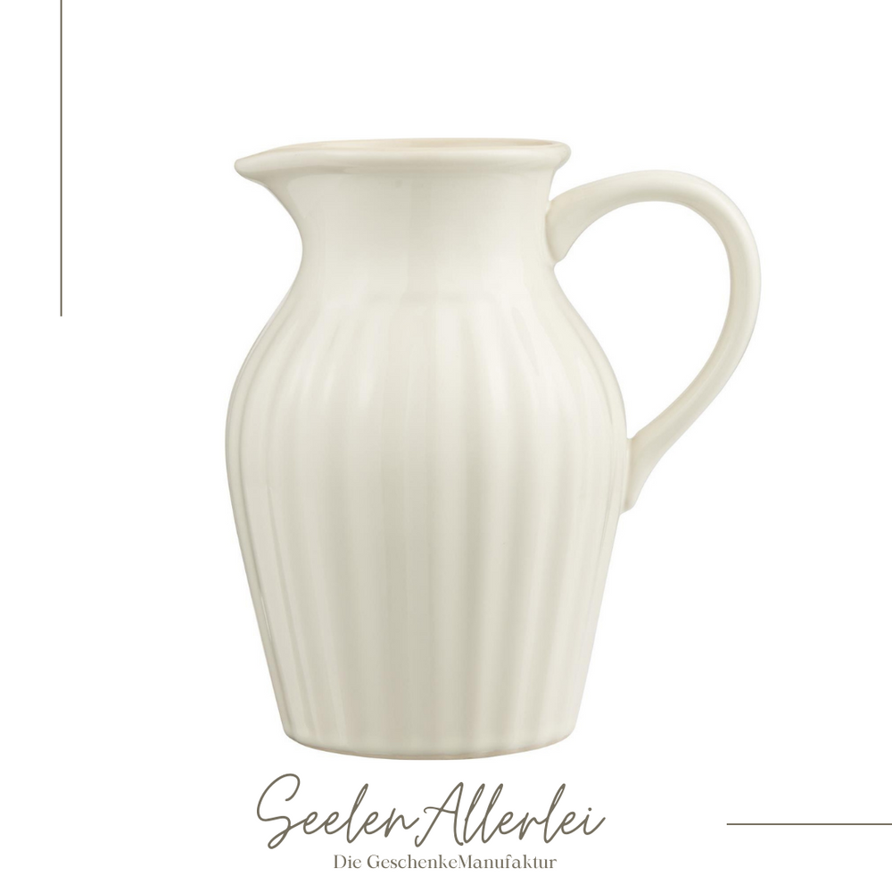 Keramik Krug Mynte English Rose rosa IB Laursen klassische Rillen Design